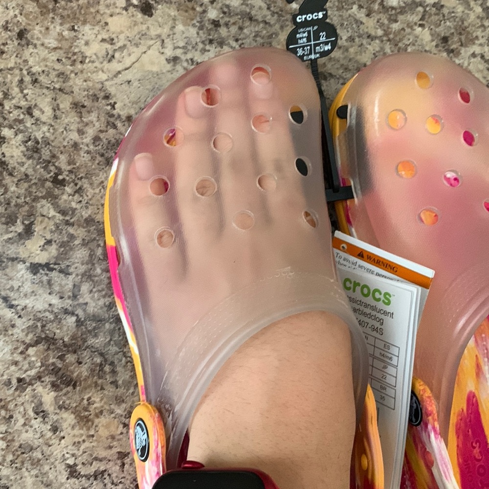 Marbled Translucent Crocs - Picture 9 of 10